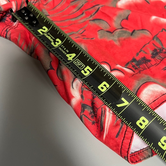 Quicksilver board shirts , sz 36. Hawaiian motif. Persimmon color - Picture 9 of 10